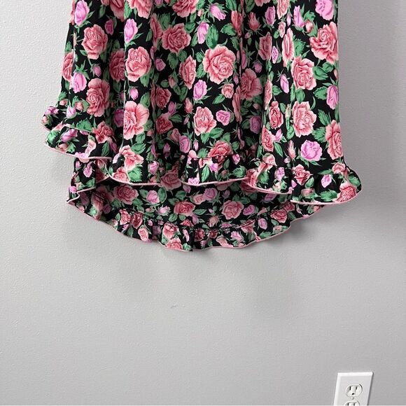 Lily of France Vintage Floral Lace Ruffle Slip Dress Size L - Picture 3 of 8